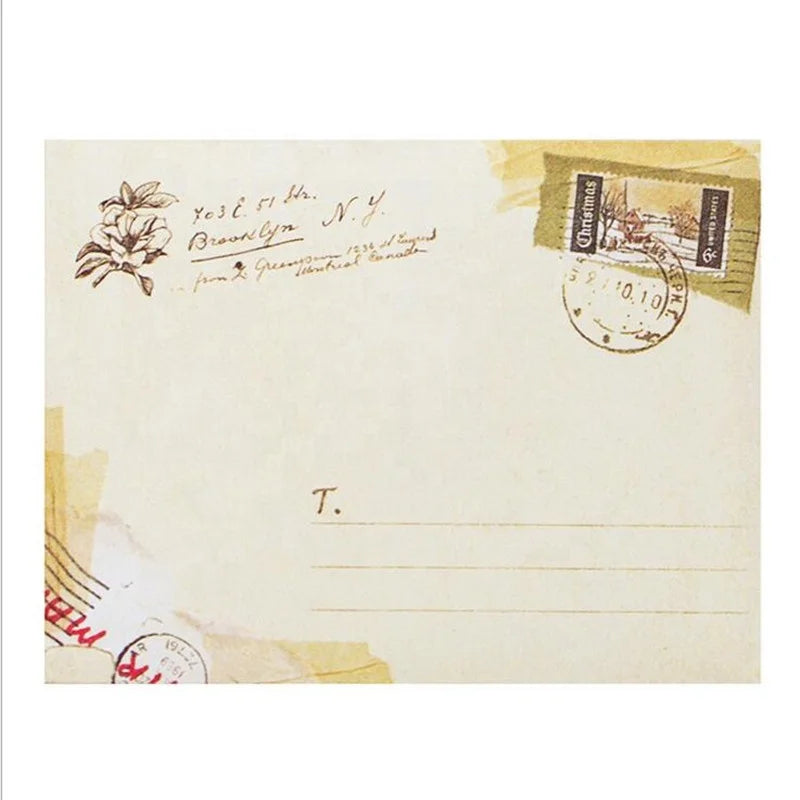 12pcs/pack Classic Retro Mini Envelopes Invitation Greeting Gift Card Wedding Envelopes Custom Your logo Size 9.5*7.2cm