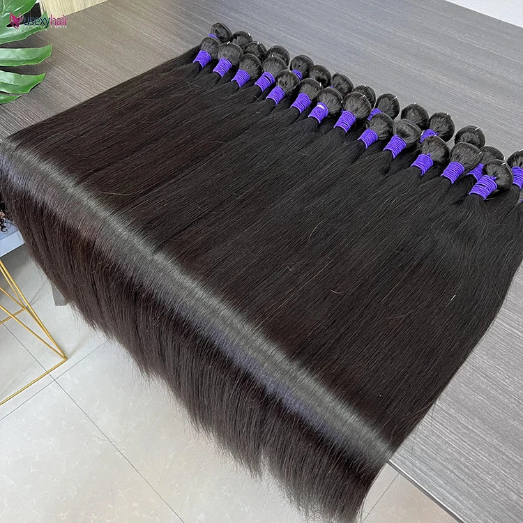 12A Raw Indian Vietnamese Straight Human Hair Bundle Vendor Wholesale 100% Natural Remy Cuticle Aligned Virgin Hair Weave Bundle
