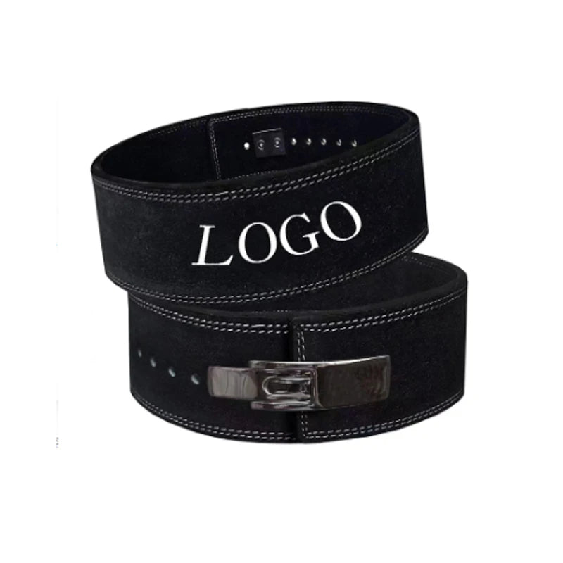 10mm Thickness Weight Lifting Belt Cow Hide Leather Belt Gym Weight Lifting Lever Buckle Powerlifting 10cm Width Fitness Belt