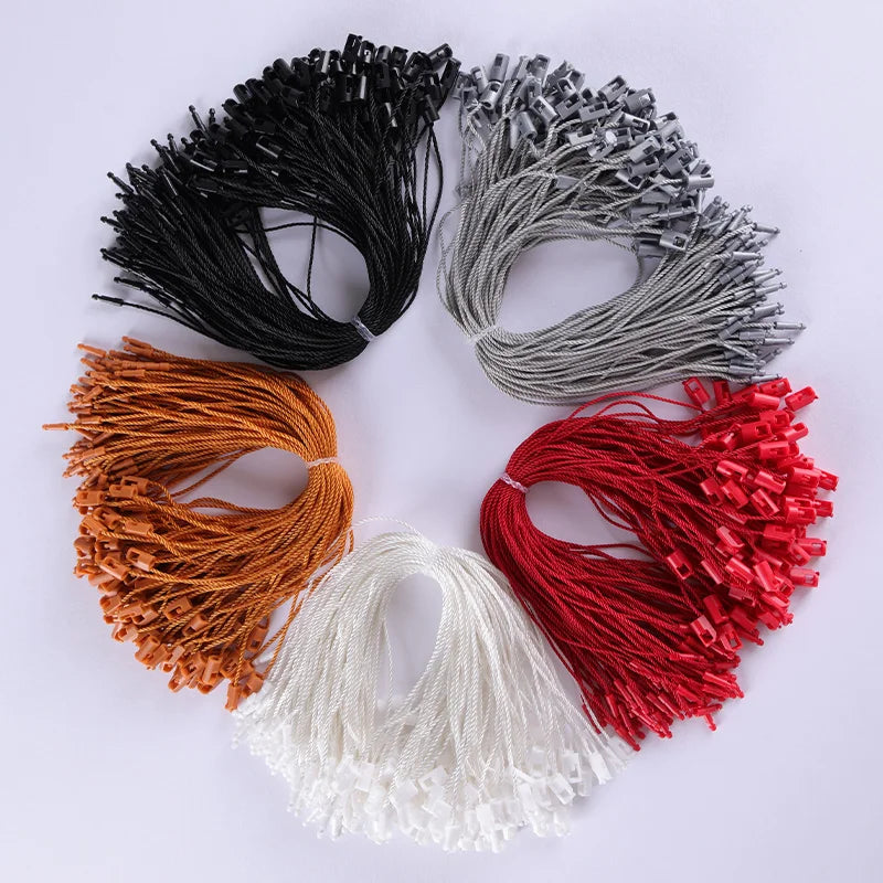 1000 Packs of Wholesale Hanging Label Rope Elastic Chain Label sealed Polyester Rope