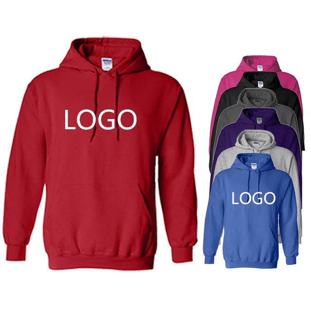 100% Cotton Customized Hoodies Anti-Shrink Breathable Solid Knitted Design Plain Dyed Lined Sustainable Sports Teams Gear Show
