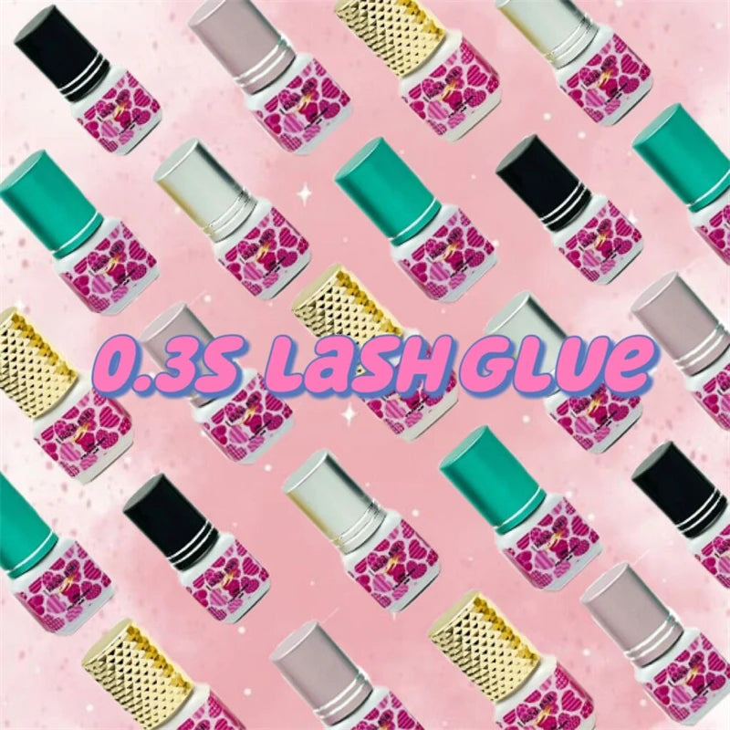 0.5S Fast Drying Waterproof Custom Private Label Lash Glue Low Fume Non Allergenic Eyelash Extension Glue
