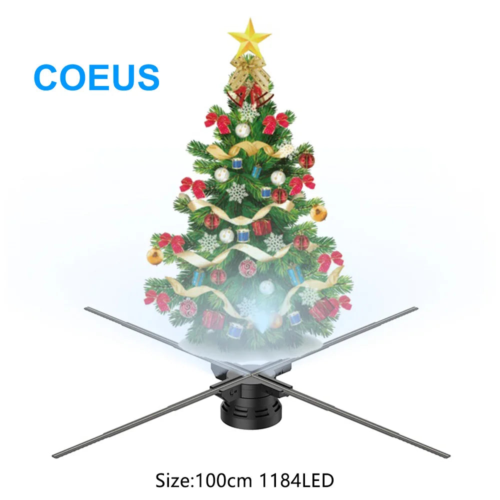 1184LED Wireless 100cm 3D Hologram Fan Screen Projection 3D Hologram Fan Advertising Equipment with Splicing Function