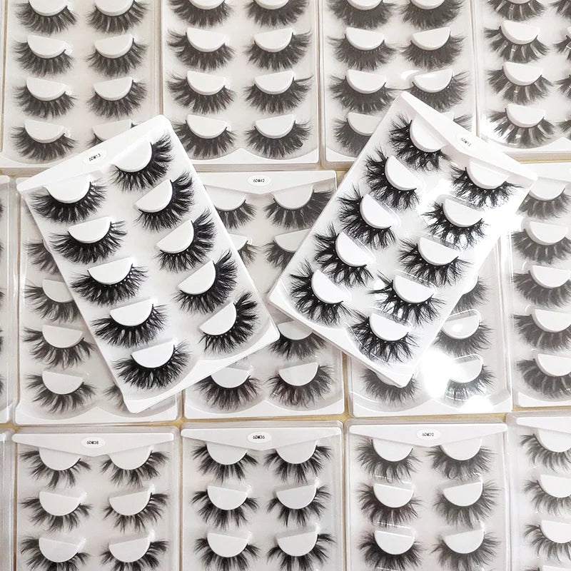 10 Pairs 3d Faux Mink Lashes Box With logo Lash Trays Wholesale Silk Cruelty Free Lashes Faux Mink