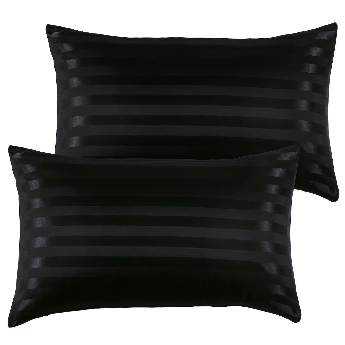 100% Polyester Streak Embossed Satin Pillowcase Striped Pattern Woven Embroidery Techniques Skin Hair Friendly Home Hotel Use