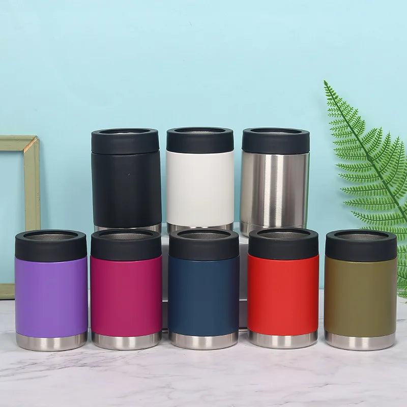 12oz Non Tipping Blank Sublimation Original Insulated Vacuum Metal Tumbler Stainless Steel Beer Silm Can Cooler Ice Bucket
