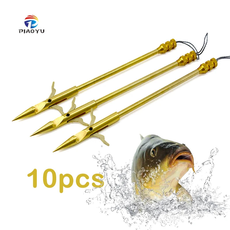 10PCS New Stainless Steel Gold Fish Dart Slingshot Special Outdoor Hunting Accessories for Shooting Fish