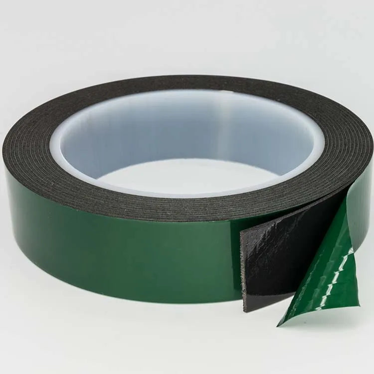 0.5mm Thick Green Liner Double Side Self-Adhesive Black Pe Epdm Acrylic Foam Tape for Flexography