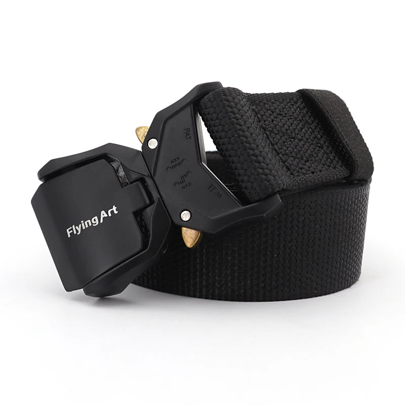 1.5-inch Heavy-duty Rigging Quick Release Buckle Camouflage Training Canvas Polyester Metal Buckle Casual Belt