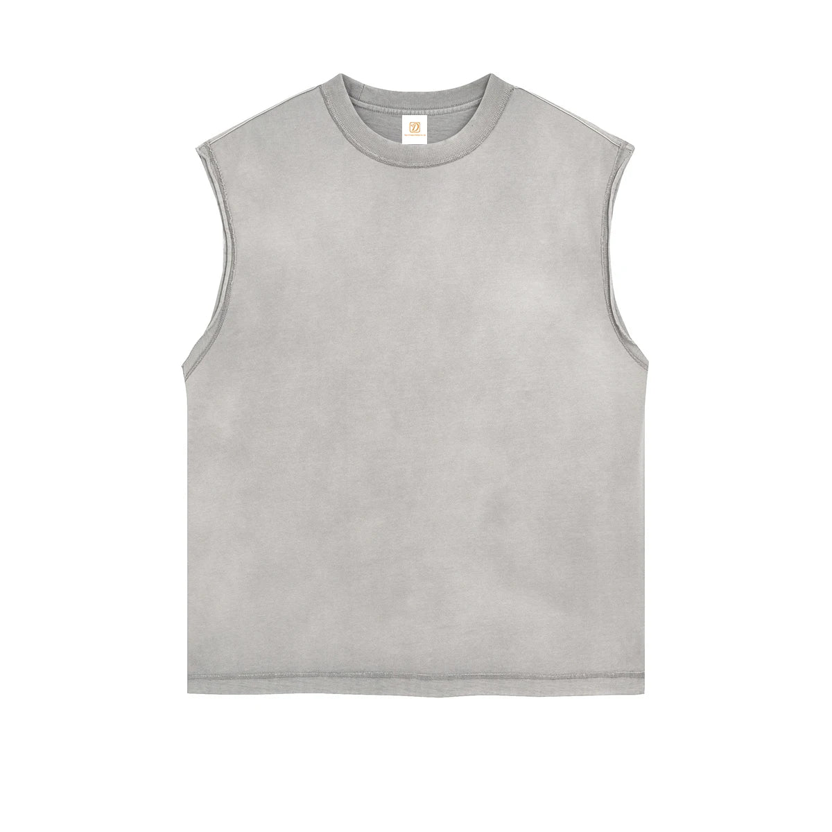 100% Cotton 275 GSM Custom Logo Sleeveless T Shirts Vintage Gym Acid Wash Men's Tank Tops