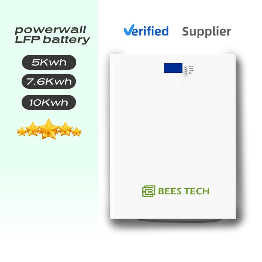 10kw 20kwh Solar Power Storage Wall Lithium Battery 200ah Powerwall 5 Kva Solar System Energy Lifepo4