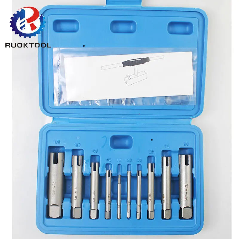 10pcs Tap Extractor Set Easy Out Broken Wire Screw Remover Tools Alloy Wrench Extractor Tap Tool 10 Piece Tap Extractor Set