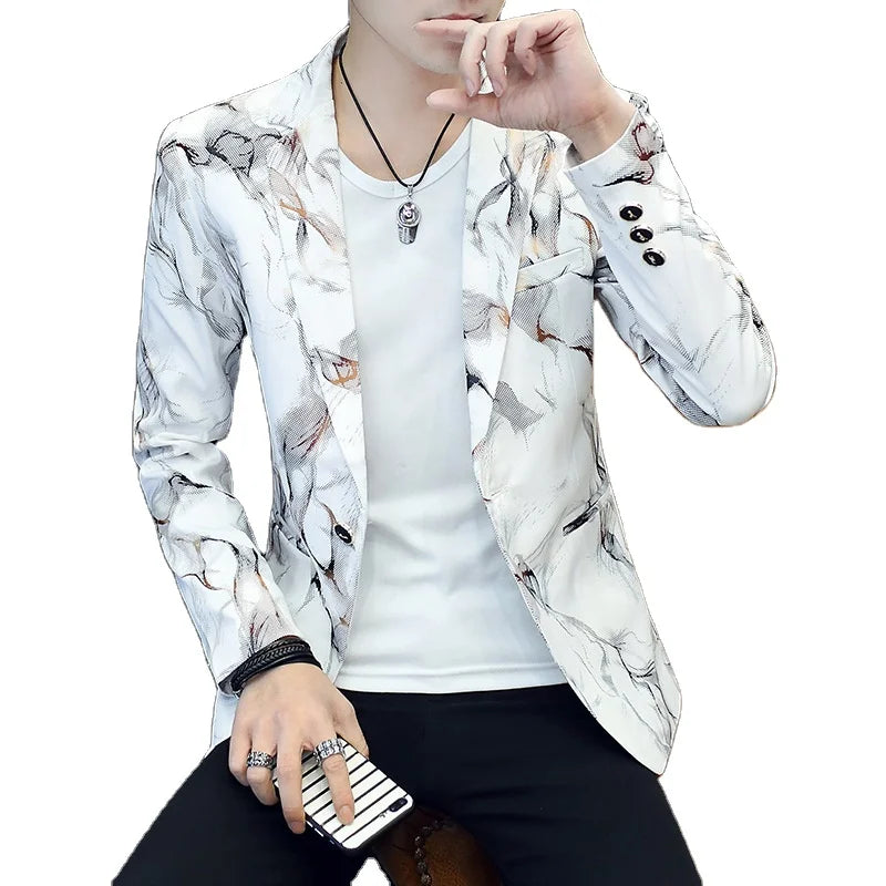 10%OFF  M-3XL New Men Casual Suit Jacket Korean Version of the Trend of Self-cultivation and Handsome Small Suit Jacket for Men