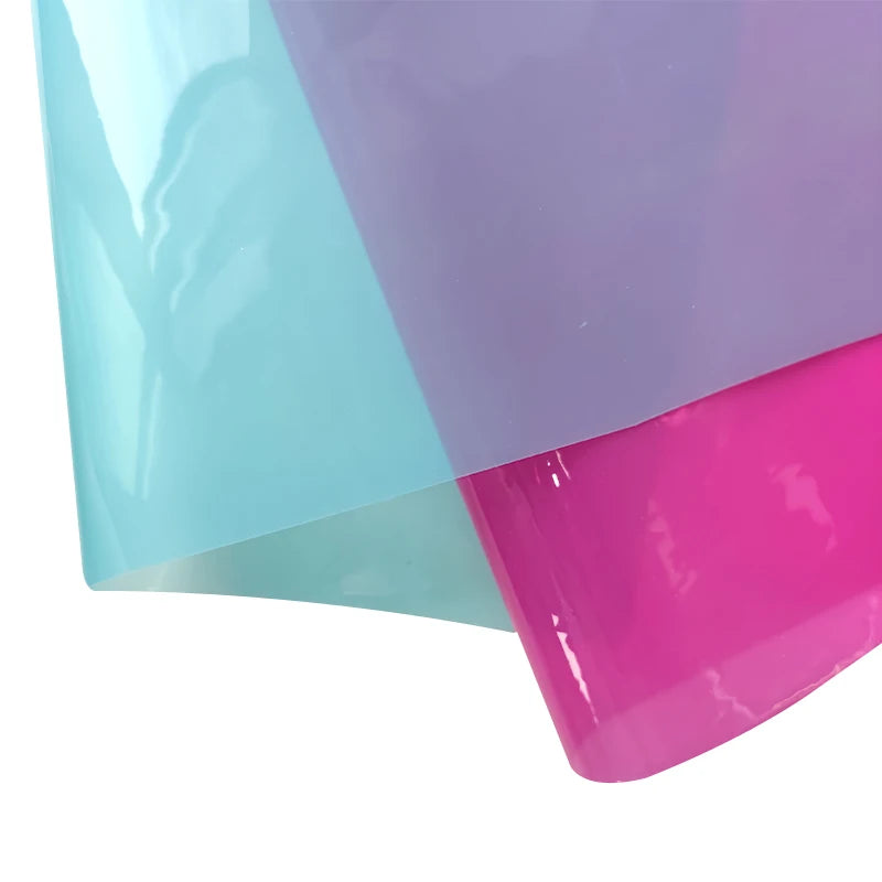 0.5 mm Transparent Bright Jelly Vinyl PVC Film for Bows Earrings Bags Sewing Crafts Shoes