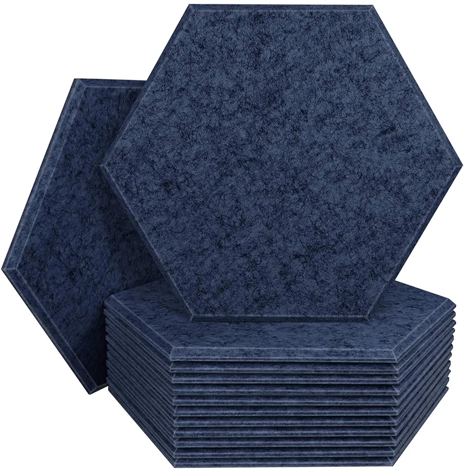 12 Pack Acoustic Soundproof Hexagon Polyester Fiber Acoustic Wall Panel