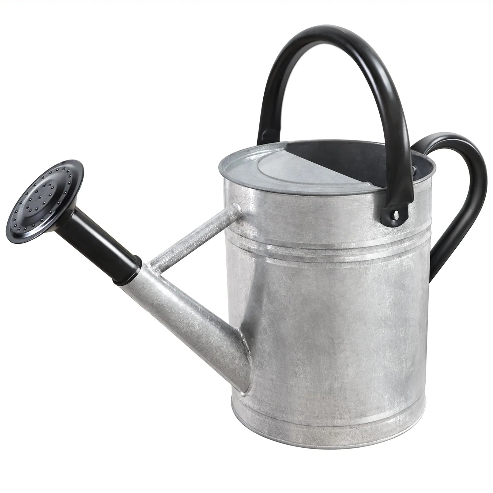 1 Gallon Garden Water Cans Galvanized Metal Watering Can with Detachable Spout and Nozzle Head