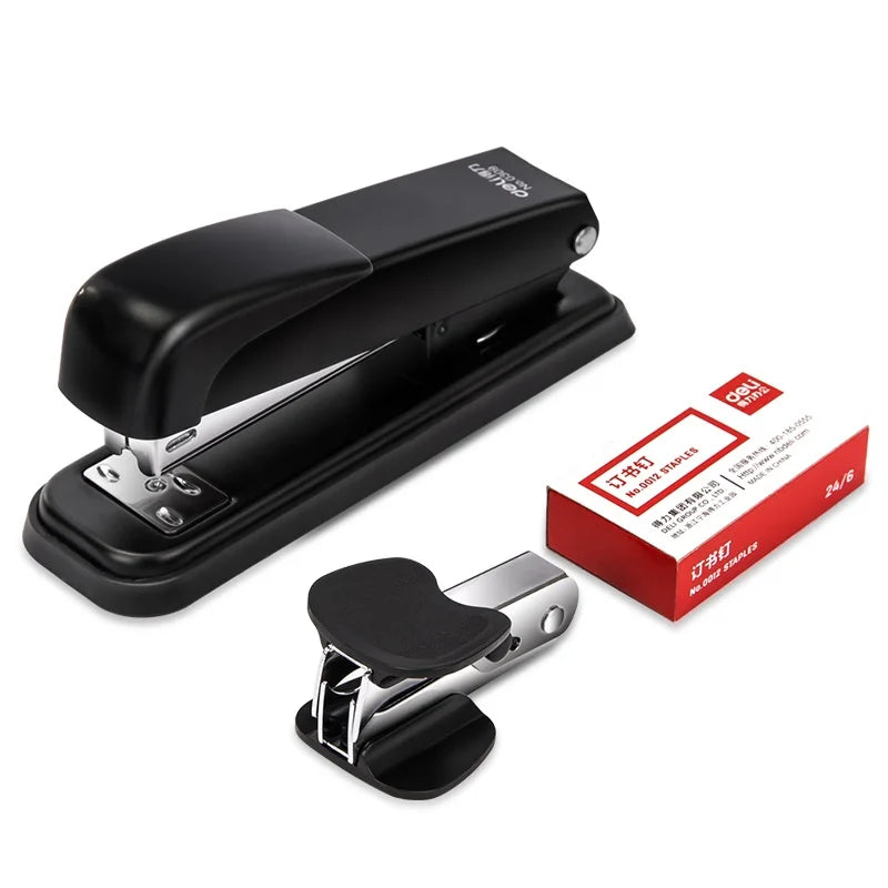 0359 Black School Stapler Three-in-one Suit for Students 1pcs Stapler +640pcs Staple + 1pcs Staple Lifter 72set Per Carton