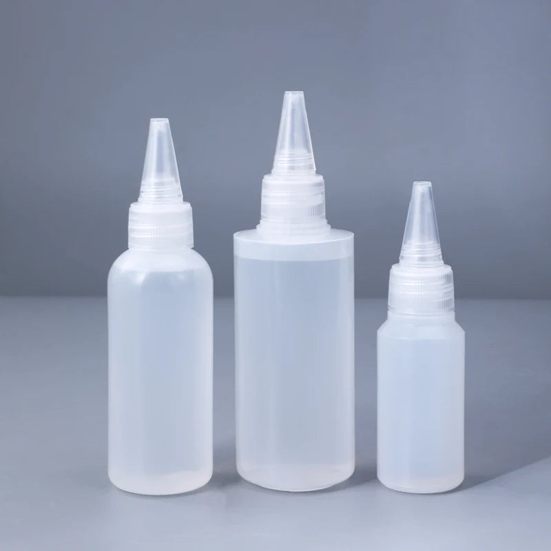 100ml Monomer Bottle Sharp Mouth Liquid Squeeze PE Plastic Glue Bottle