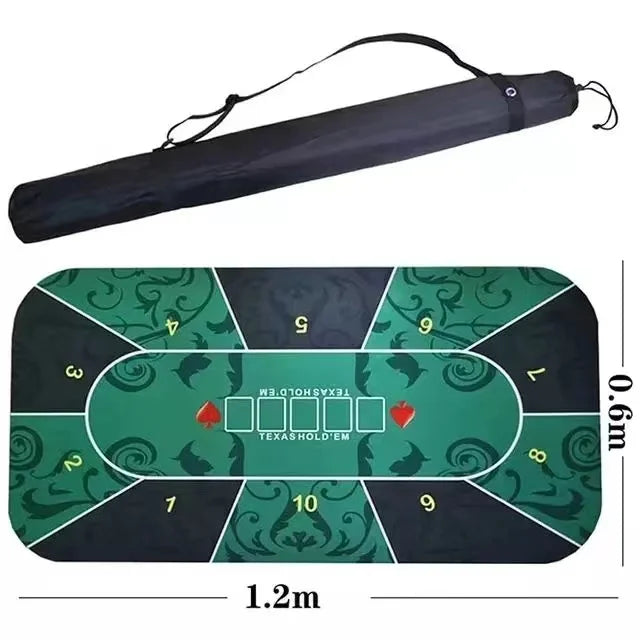 100% Customized Design Thickened Rubber Non-Slip Board Game Poker Table Mat Texas Hold'em Poker Pad