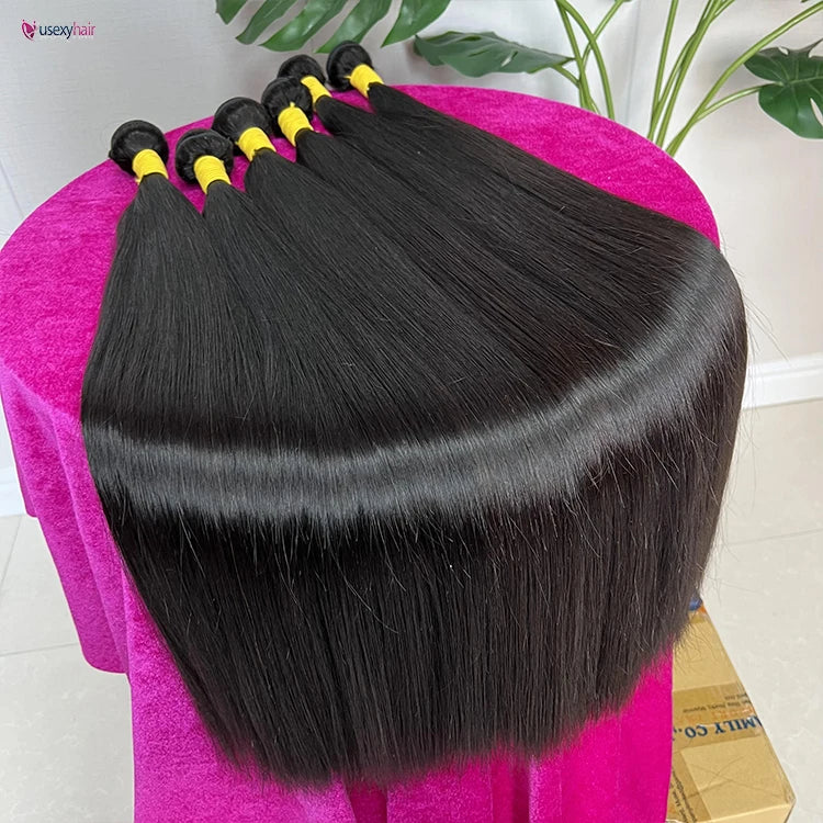 10A Raw Unprocessed Raw Virgin Human Hair Bundle Cambodian Virgin Cuticle Aligned Hair No Tangle No Shedding Double Drawn Hair