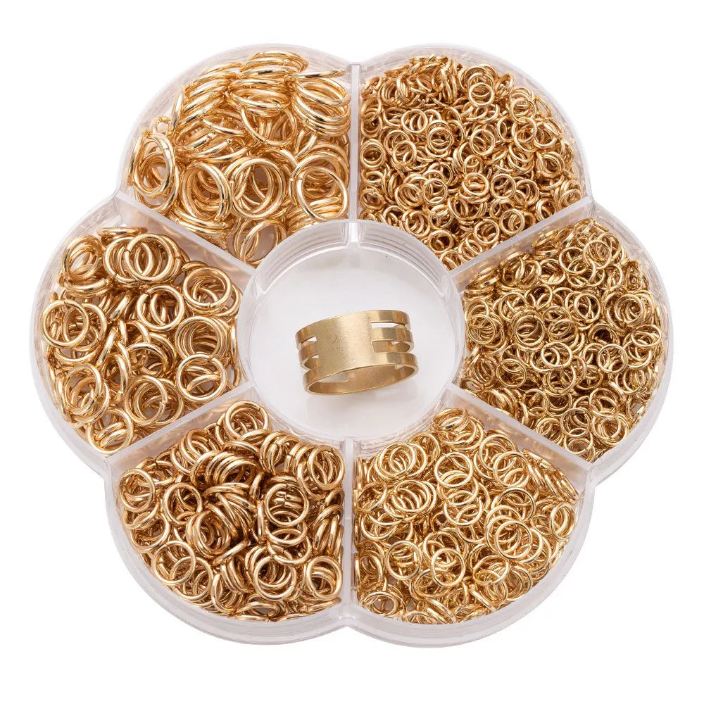 1000PCS 4mm 5mm 6mm 7mm 8mm 10mm Jump Ring Kit for DIY Earring Bracelet Necklace Jewelry Making Components