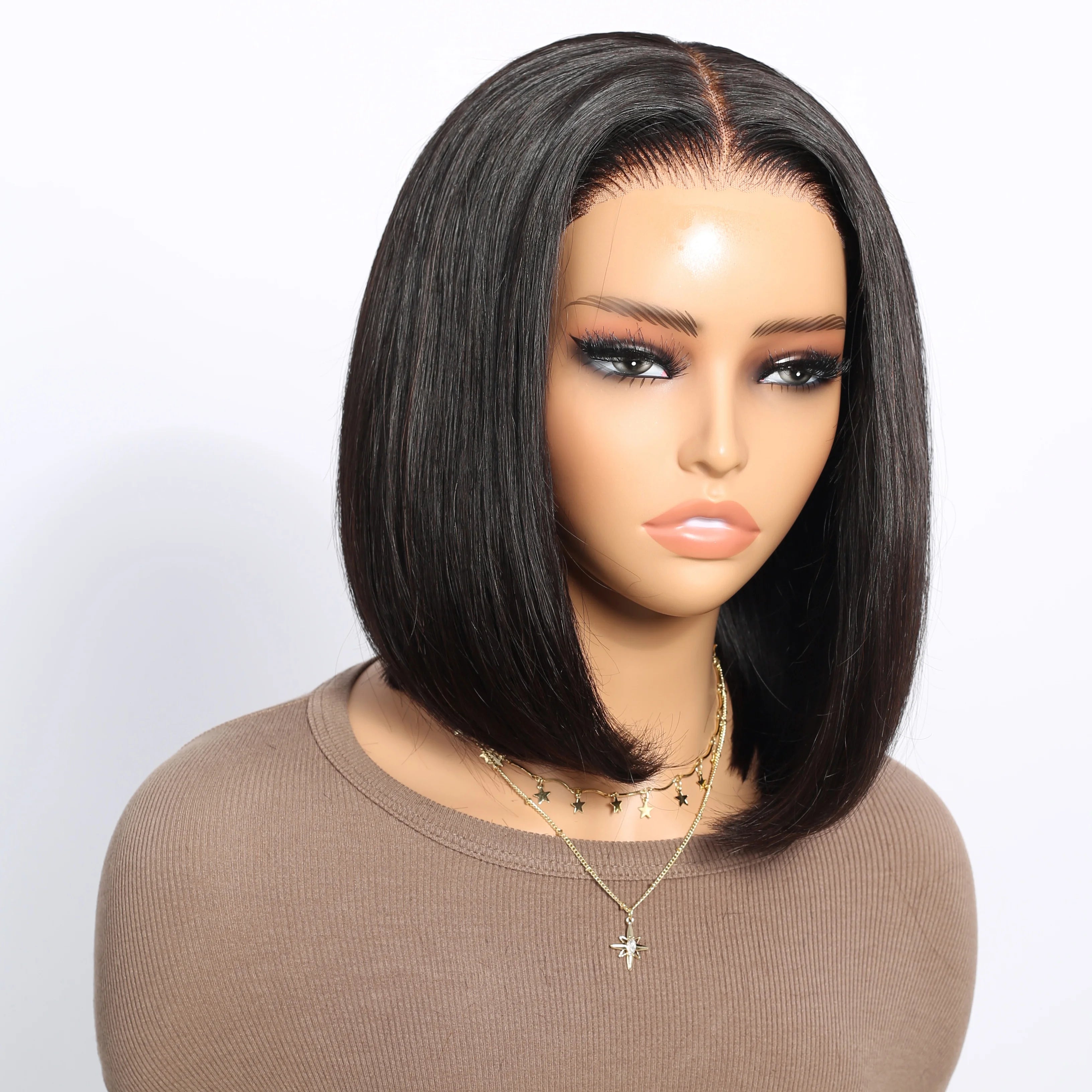 12A Grade  6X6X2 T-part  Bob Wigs Ready to Ship Deep Part Human Hair Pre Pucked Wear Go Glueless Wig
