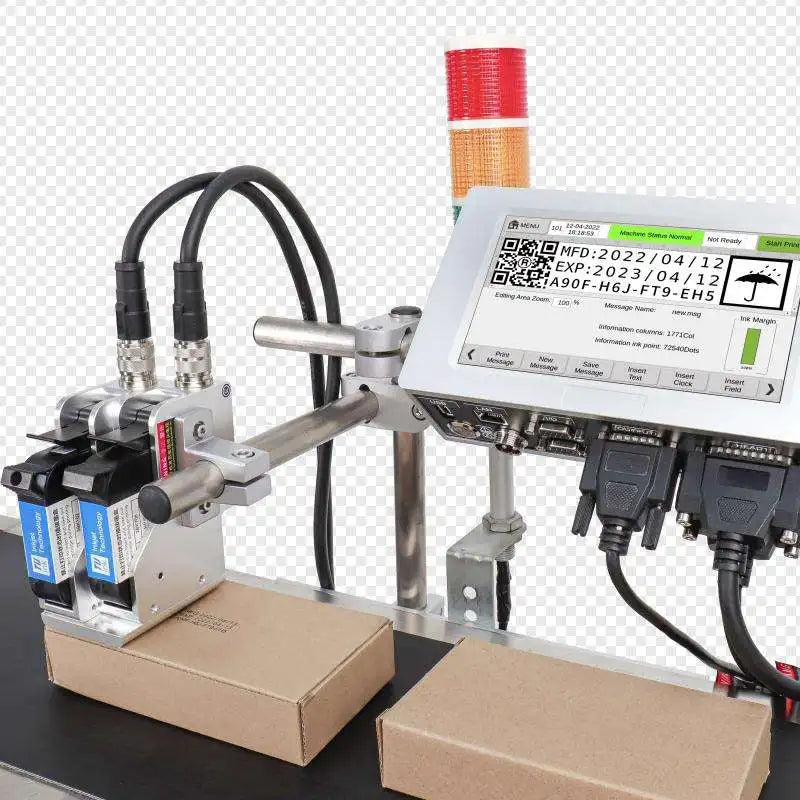 12.7MM Online Batch Coding Tij Machine for Expiry Date Qr Code Tij Online Inkjet Label Printer