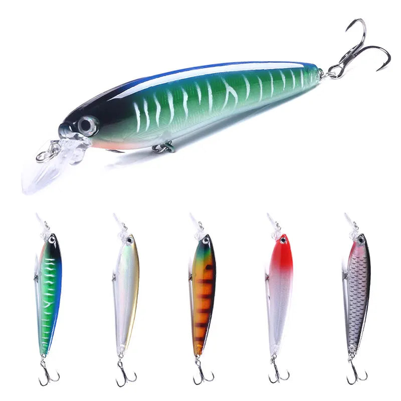 11 5CM 16 5G Fishing Tackle Floating Bait Deep Diving Minnow