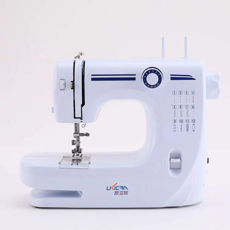 12 Thread Low Noise Convenient Twin Needle Sewing Machine With Lighting Function