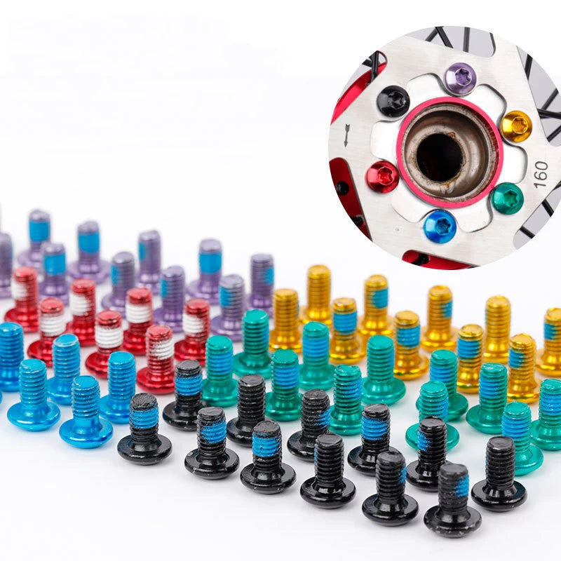 12pcs Stainless Steel Bicycle Brake Disc Rotor Bolts M5*9mm T25 Head for MTB Road Bike Disc Brake Fixing Screw Bike Accessories