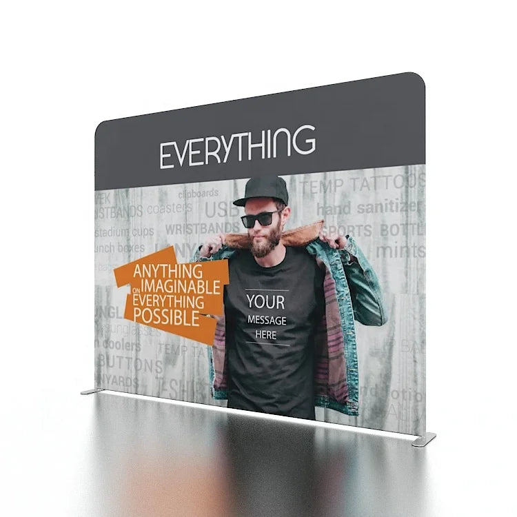 10ft Portable Aluminum Elastic Band Tension Fabric Easy Assembly Expo Event Pillow Cover Backdrop Stands for Advertising