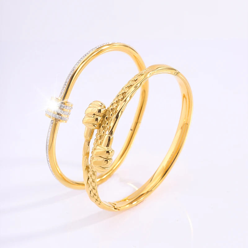 European and American Diamond Bracelet High Sense Personality Exquisite Bracelet Titanium Steel Bracelet for Women
