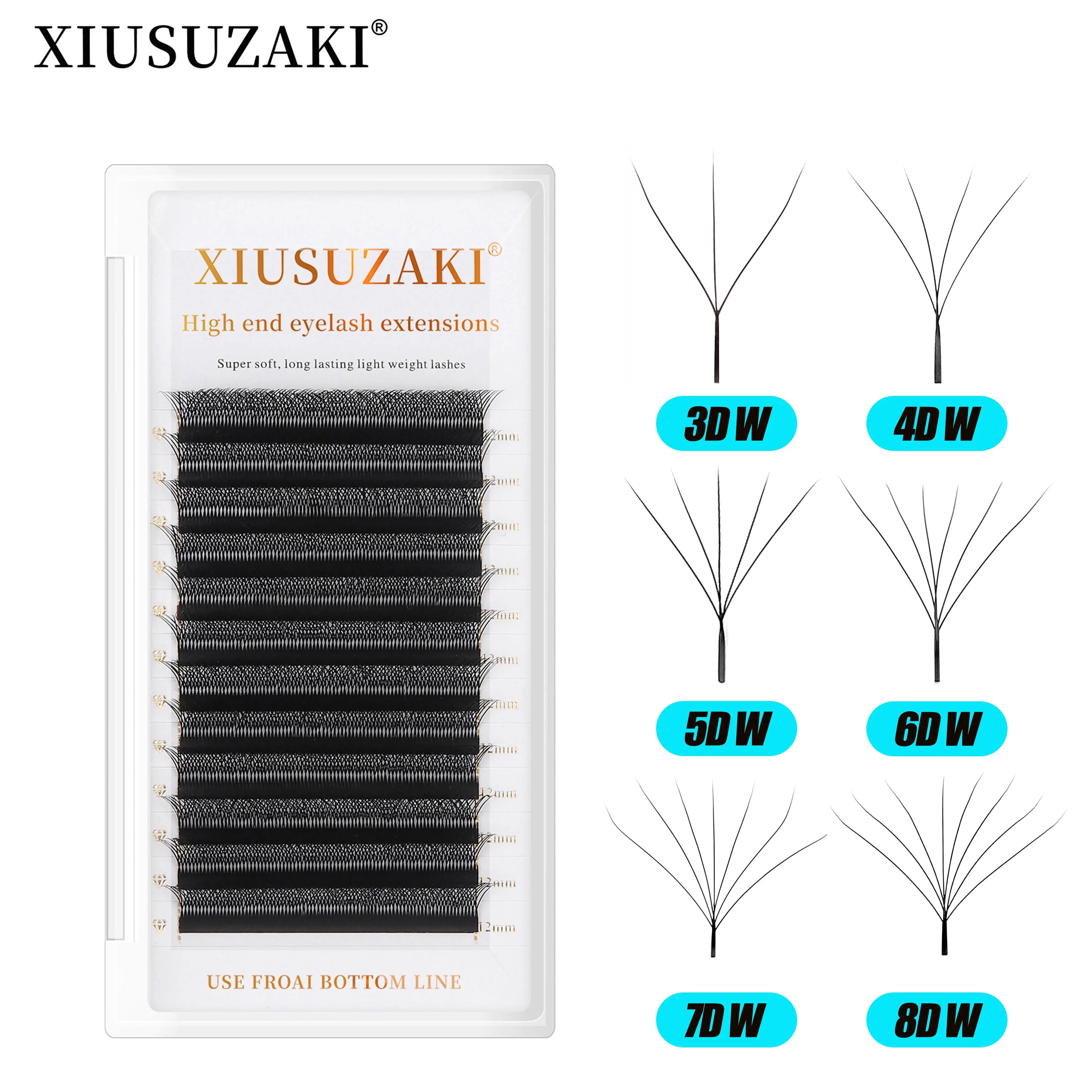 XIUSUZAKI 3D W Lashes YY Series 3D W-Shaped Clover Eyelash Extensions