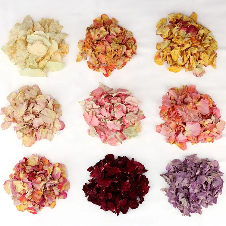 100% Natural Bath Rose Petals Colorful Dried Red Rose Petals Flower Petal Wedding Confetti