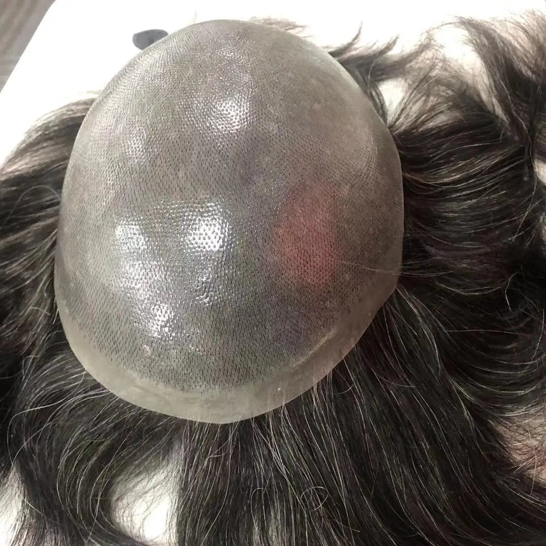 0810 100% Indian Human Hair Prosthesis with Skin Base