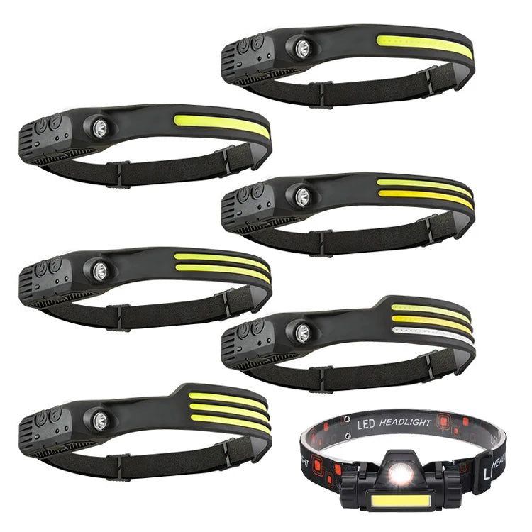 1000 Lumen Wireless Emergency Head Torch Light Usb Rechargeable 3w Xpe Cob Motion Sensor Lamp Led Headlight Sensor Headlamp