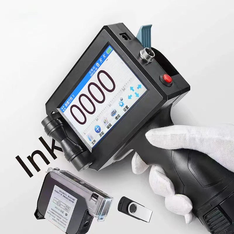 12.7mm New Hand Jet Printer Inkjet Coding Machine 600 DPI 12.7 mm Print Size Handheld Inkjet Printer