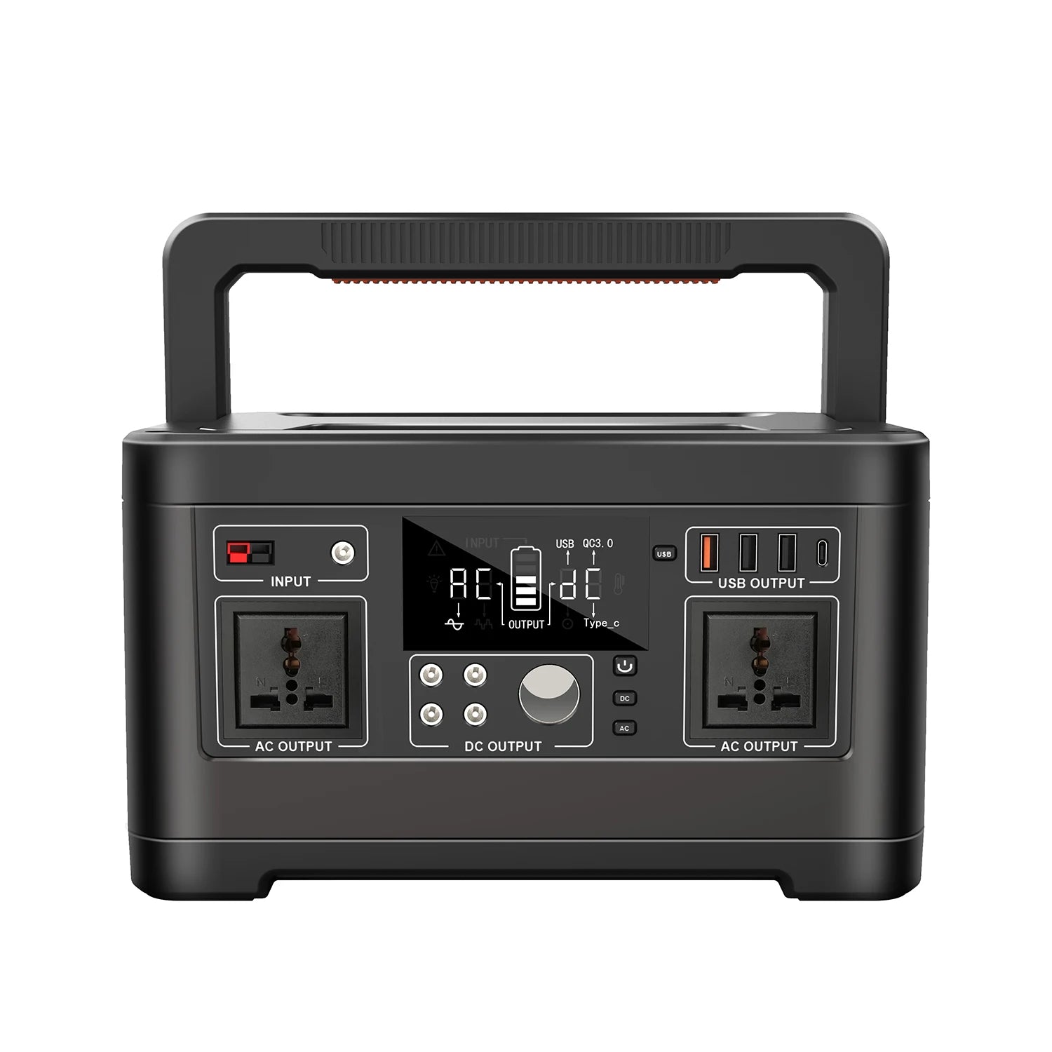 100V 110V 220V 230V AC DC Power Station Battery Backup 500W AC Outlets Solar Generator for Outdoor Camping RV Travel Home Use