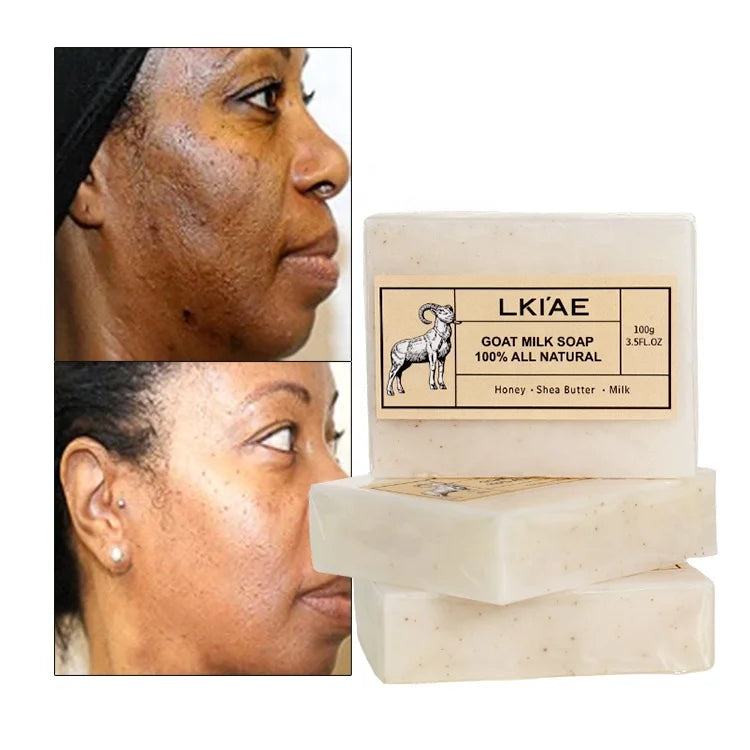 100% Natural Cruelty Free Goat Bar Soap Glowing Skin Lighting Brightening Cleanser Cleansing Beauty Soap