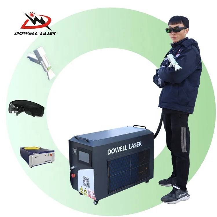1000W 1500W 2000W 3000W Portable Fiber Laser Rust Remover Machine Cleaning Equipment for Metal Steel Mold Processing