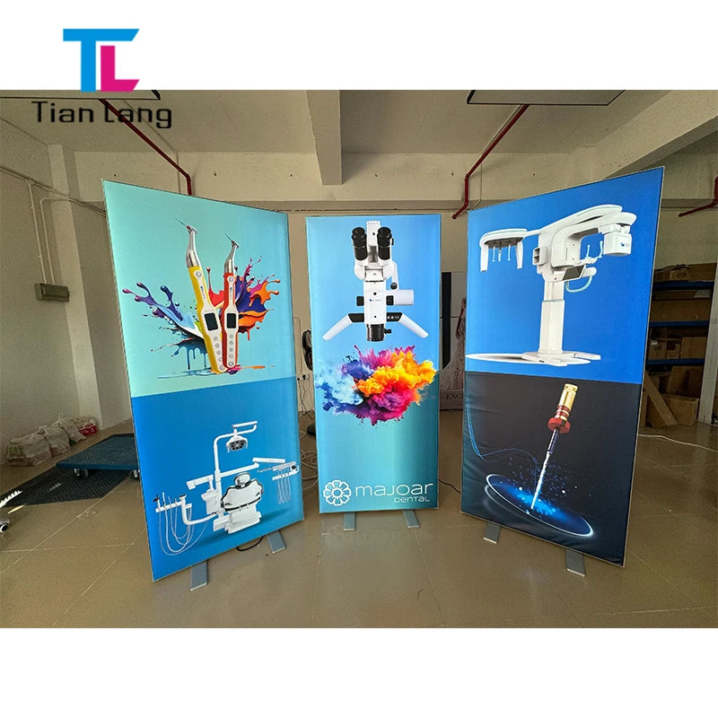 10-Second Assembly Folded LED Light Box Display Trade Show Equipment Seg Lightbox Booth Exhibition Stands