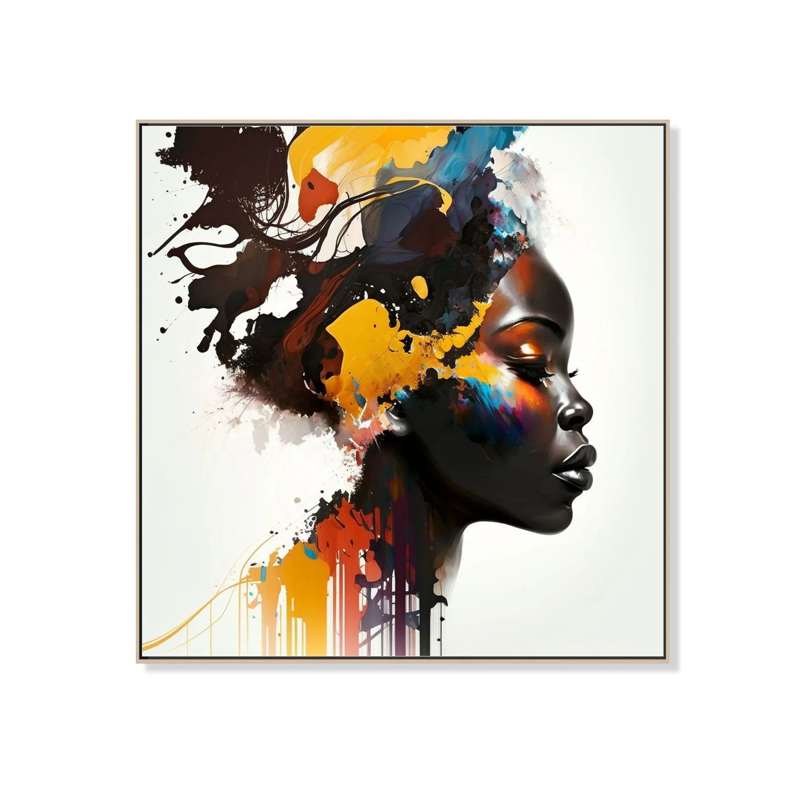 100% Hand-painted Artowk Wall Decor Modern Handmade Abstract Colorful Women Modern Hand Oil Painting Wall Art