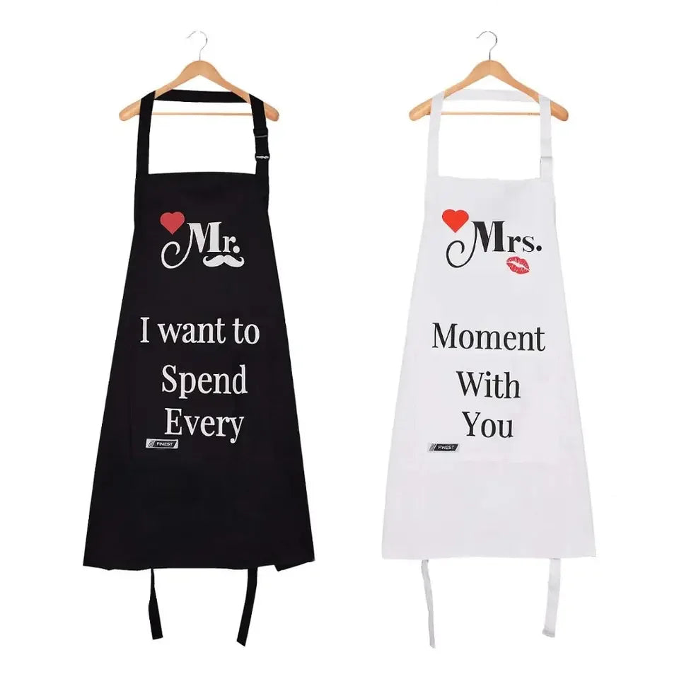 10th Anniversary Present for Couple His and Hers Funny Sleeveless Apron Wedding Gift for Both