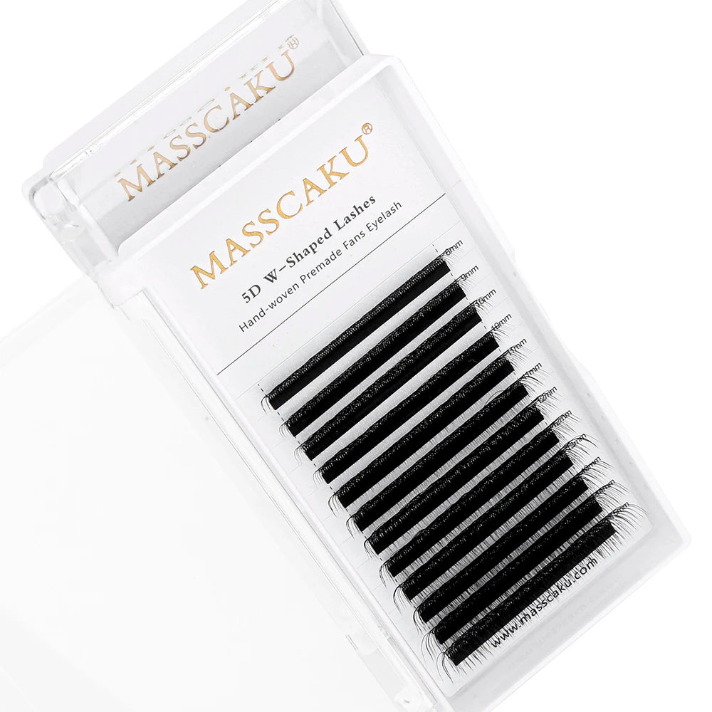 12 Rows 3D 4D 5D 6D W Shaped Eyelash Lashes Wholesales C D Curl W Style Premade Volume Fans Eyelashes Extensions Supplies