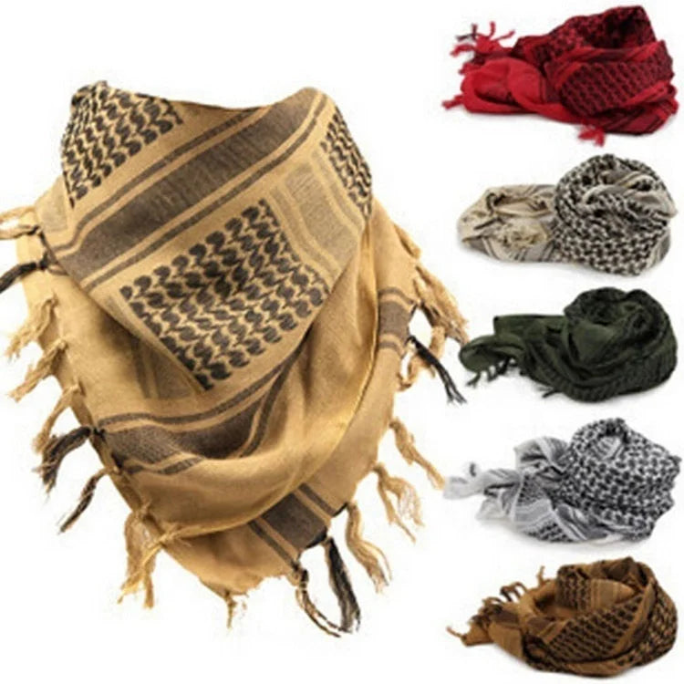 100% Polyester Arab Scarf Desert Keffiyeh Outdoor Windproof Shemagh Arabic Scarf for Men