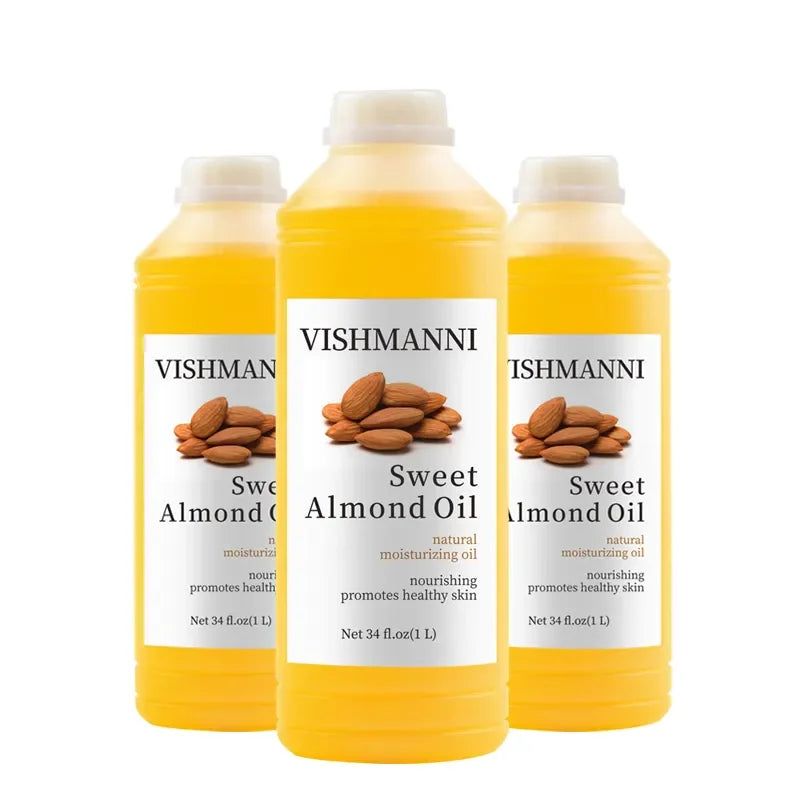 100% Pure Natural Organic Sweet Almond Oil Factory Bulk Carrier Oil for Massage