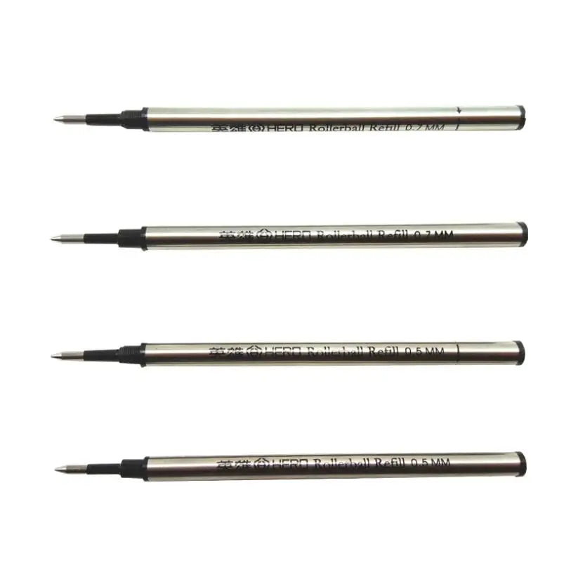 111mm Metal Black Signing Pen Refill 0.5mm 0.7mm Tip Threaded Head Smooth Head