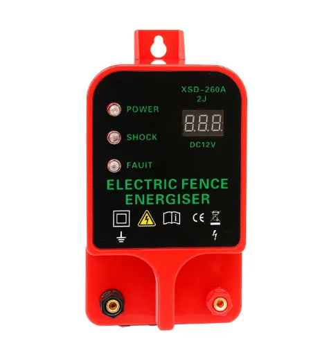 10km Farm Electric Fence Transformer Equipments Portable Power Solar Panel Electric Fence Energizer