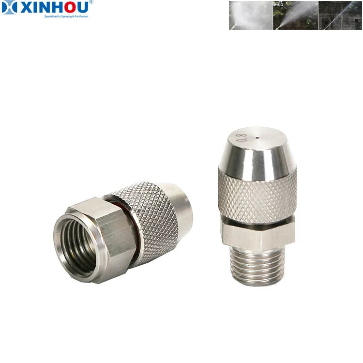 1/4'' NPT BSPT 50 Micron Fog Cannon Spray Nozzle Adjustable Water Mist Nozzle