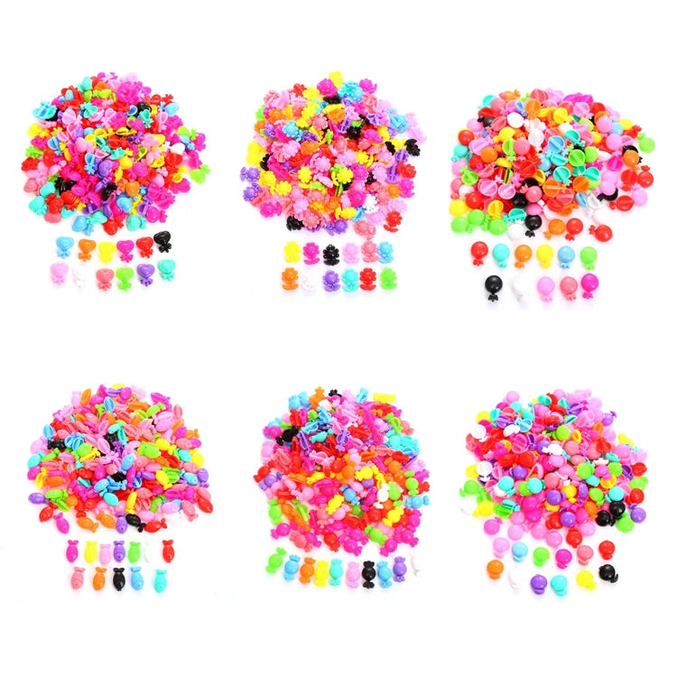 100PCS/bag New Cute Mixed Color Butterfly Mini Hairpins Hair Claws for Baby Girls Daily Wear Hair Styling Accessories